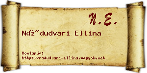 Nádudvari Ellina névjegykártya